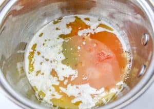 in a saucepan make the buffalo sauce