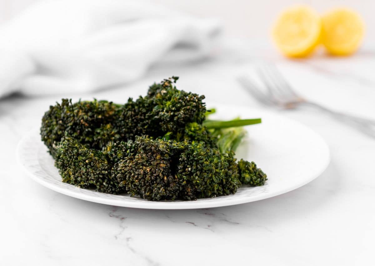 Broccolini on a plate