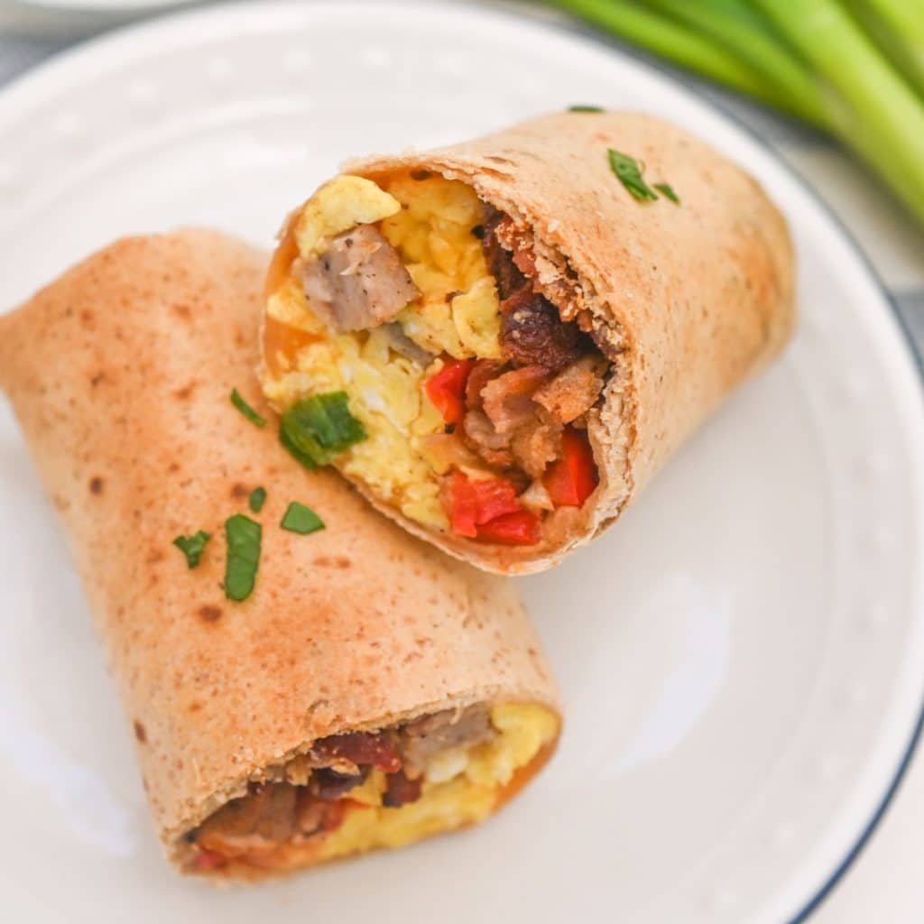 Breakfast Burritos on plate