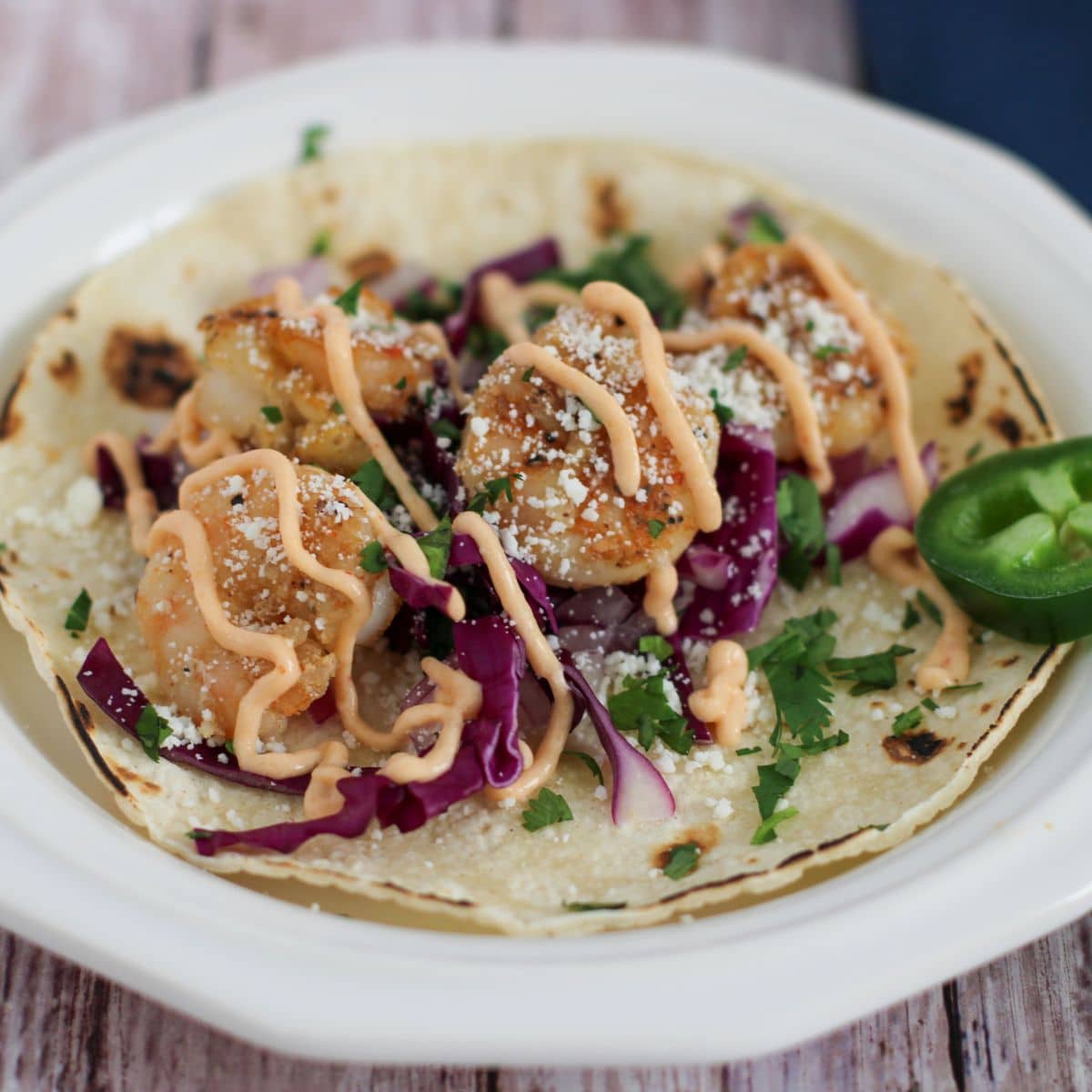Shrimp Tacos on a plate