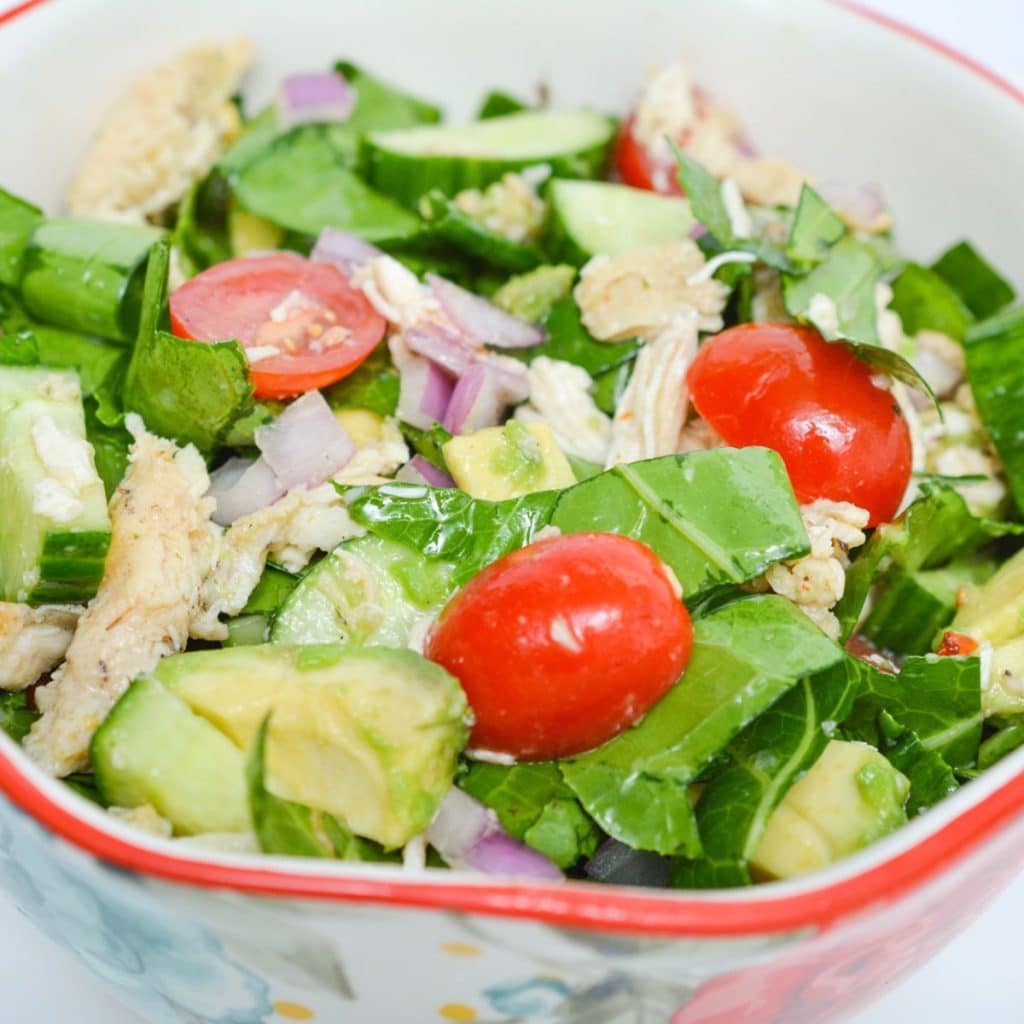 Collard Green Salad in bowl