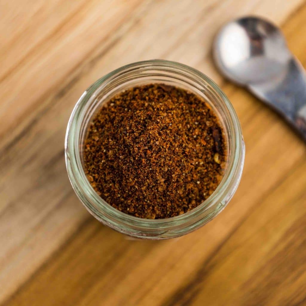 Homemade Chicken Taco Seasoning in a jar