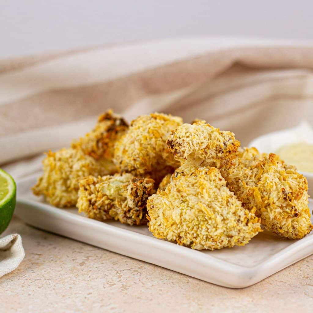 Crispy Cauliflower Bites on plate