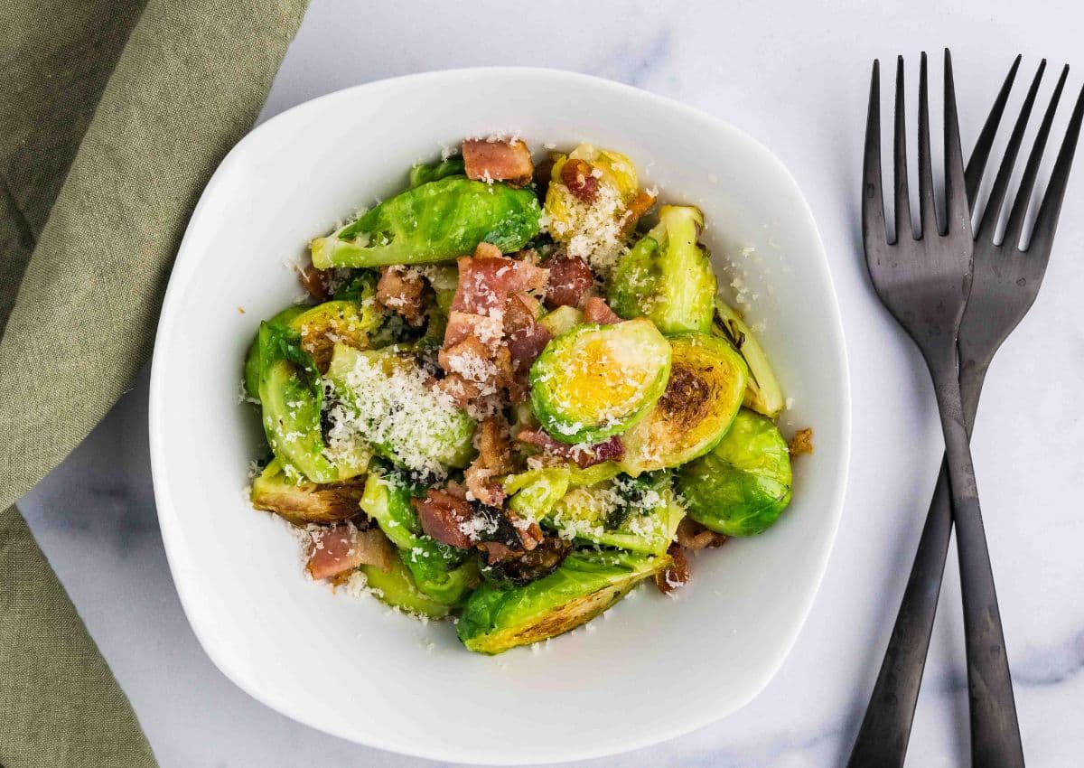 Keto Brussel Sprout on plate