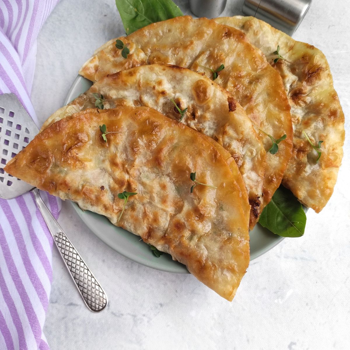 Chebureki on plate