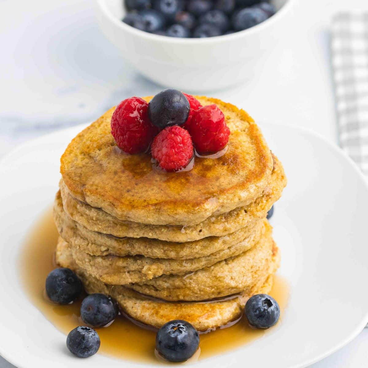 Oatmeal flour pancakes