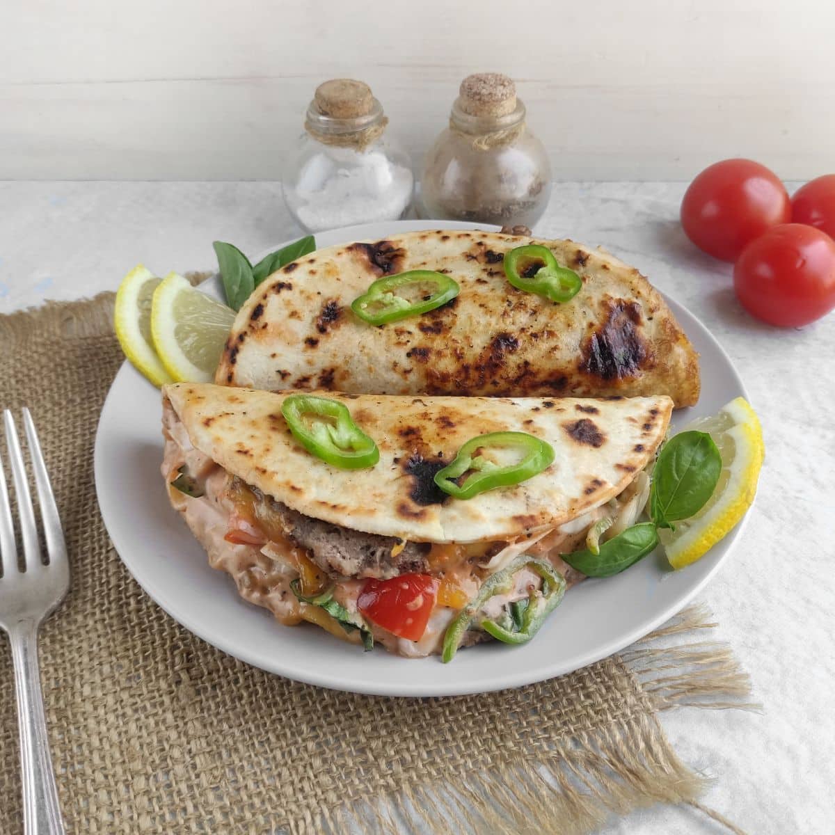 Smash Burger Tacos on plate