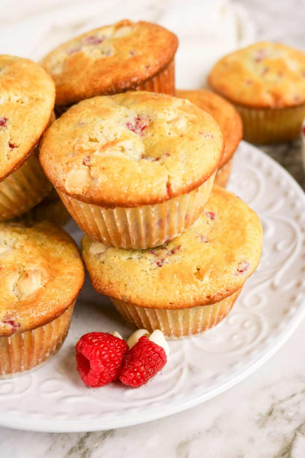 Low Calorie Raspberry Muffins White Chocolate Raspberry Muffins